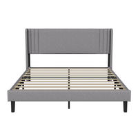 POLSTERBETT 140/200 cm Grau mit Bettkasten im modernen Design - Grau, Holz (140/200cm) - SHOPENTRA