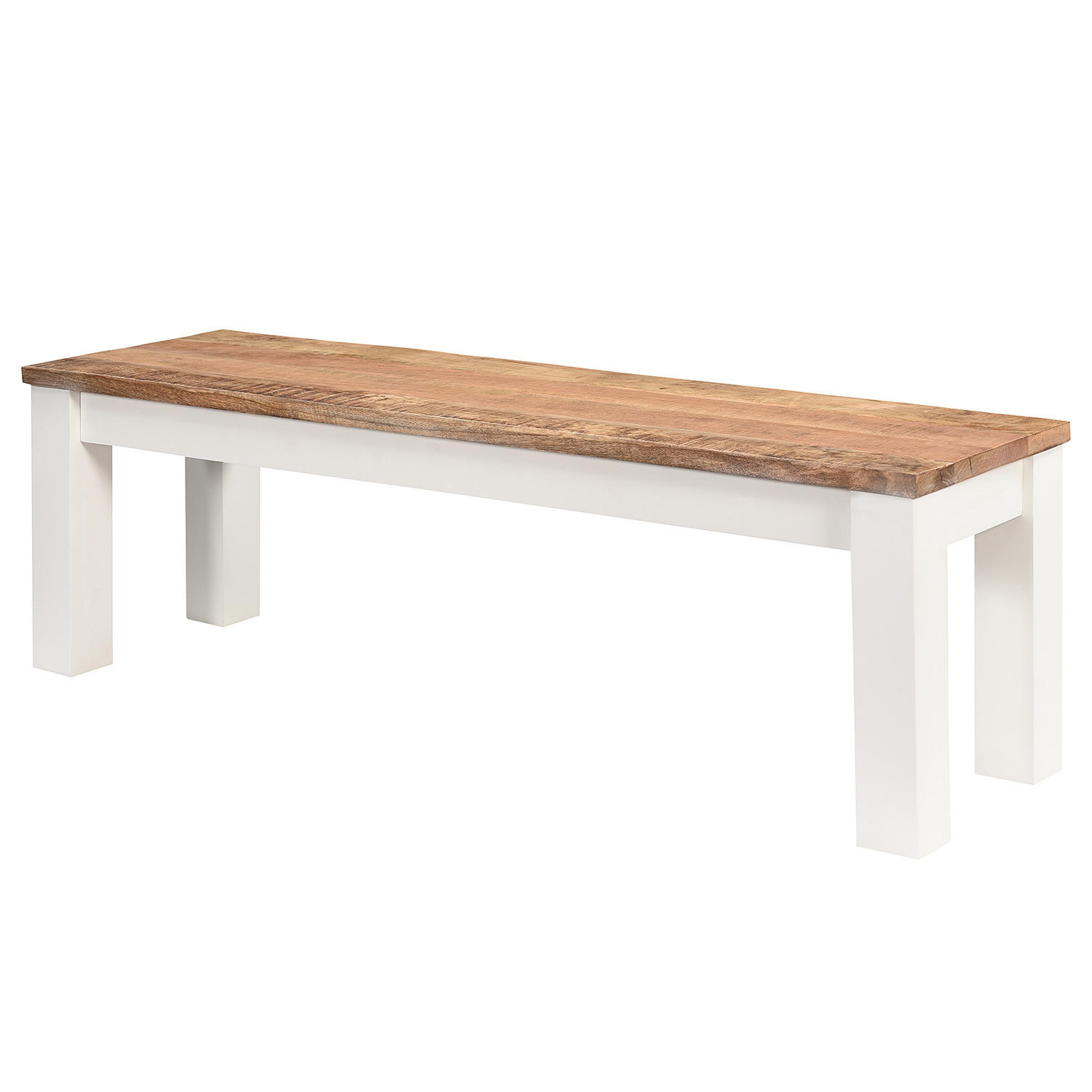 SITZBANK - Mango massiv - Naturfarben, Holz (140/45/40cm) - home24