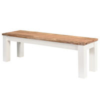 SITZBANK - Mango massiv - Naturfarben, Holz (140/45/40cm) - home24