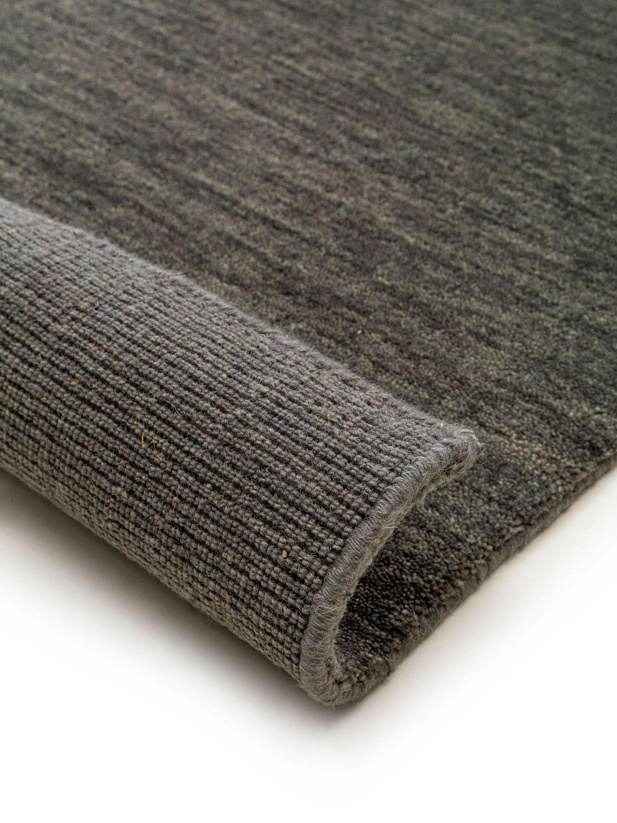 TEPPICH Wollteppich Jamal Grau - Grau, Textil (300/1cm) - KUNSTLOFT