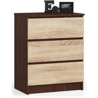 KOMMODE Wengefarben, Sonoma Eiche 60x40x77 cm - Wengefarben/Sonoma Eiche, Holzwerkstoff (60/77/40cm) - Akord