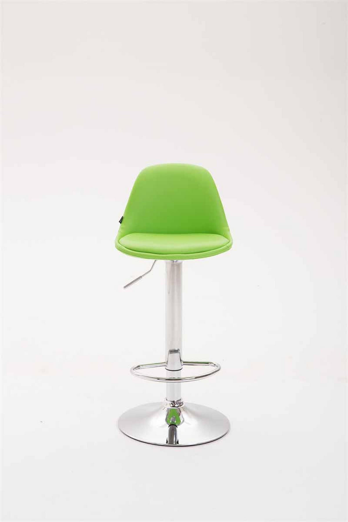 BARHOCKER Kilian, Gestell Metall in Chromoptik, Vollgepolstert Kunstleder Grün - Chromfarben/Grün, Kunststoff/Textil (39/100/43cm) - TPFLiving