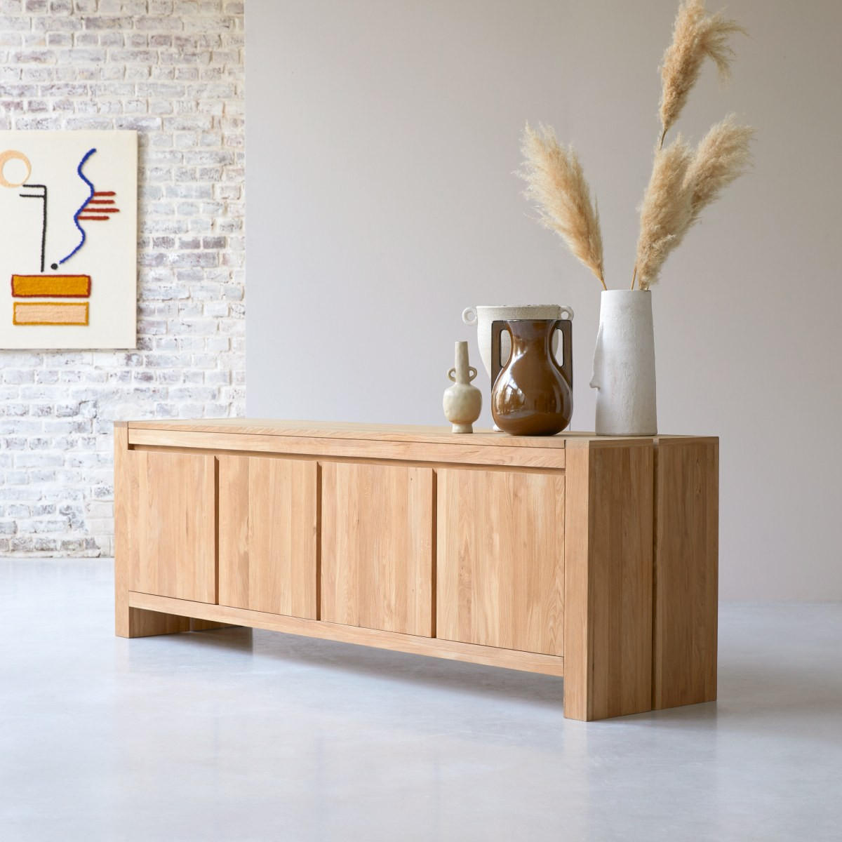 SIDEBOARD Eden Natur aus Eiche - Naturfarben, Holz (210/70/50cm) - Tikamoon