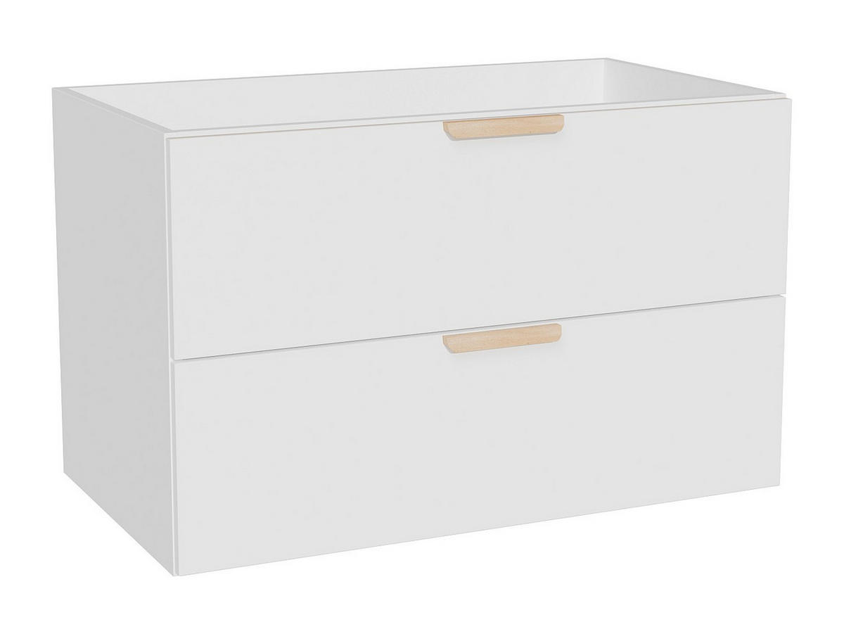 WASCHBECKENUNTERSCHRANK - 80 cm x 46 cm - holz - weiß Avoreli - Weiß, Holz (80/50/46cm) - Vente-Unique