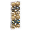 WEIHNACHTSKUGELN 4 cm 12er-Set - Blau/Goldfarben, Kunststoff (4/5.3/4cm) - Atmosphera Createur d´interieur