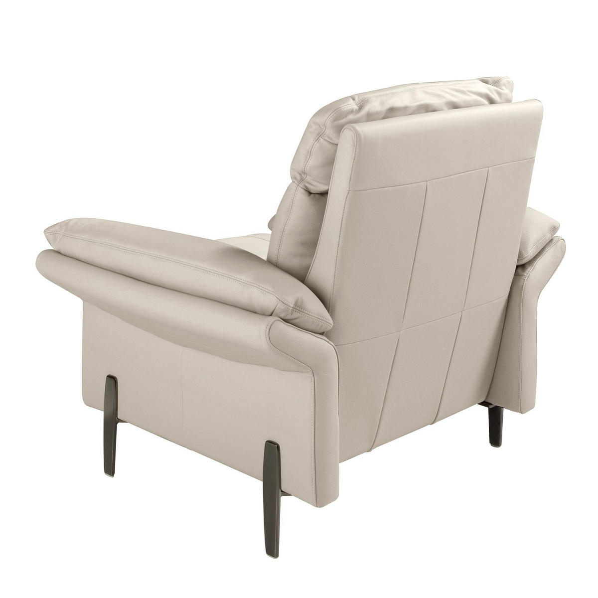SESSEL Sessel aus taupegrauem Leder 110/96/94 cm - Taupe/Greige, Leder/Metall (110/94/96cm) - ANGEL CERDA