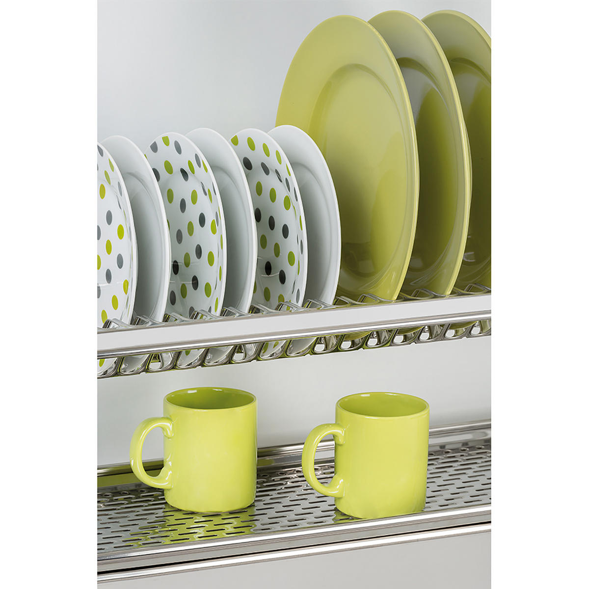 GESCHIRRABTROPFER für Hochschränke, Modul 800mm, Edelstahl - Edelstahlfarben, Metall (24/8/77cm) - EMUCA
