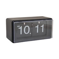 WANDUHR Retro 20/10/10 cm - Schwarz, Kunststoff (10/10/20cm) - Karlsson
