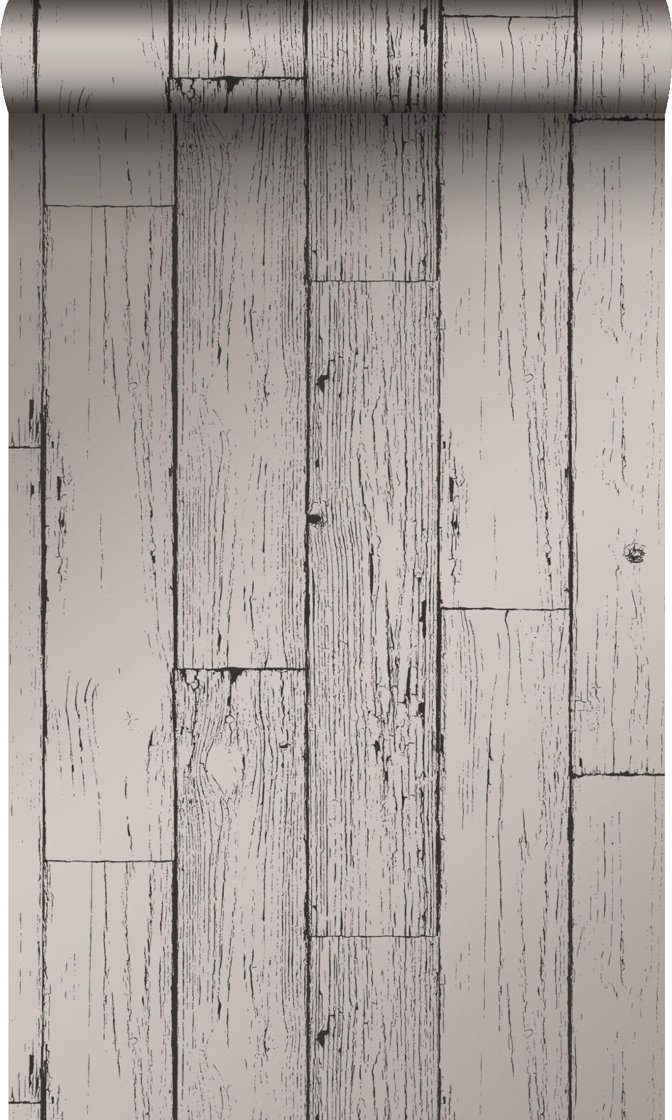 TAPETE Holz-optik 53 cm x 10.05 m - Grau, Papier (53/1000cm) - Origin Wallcoverings