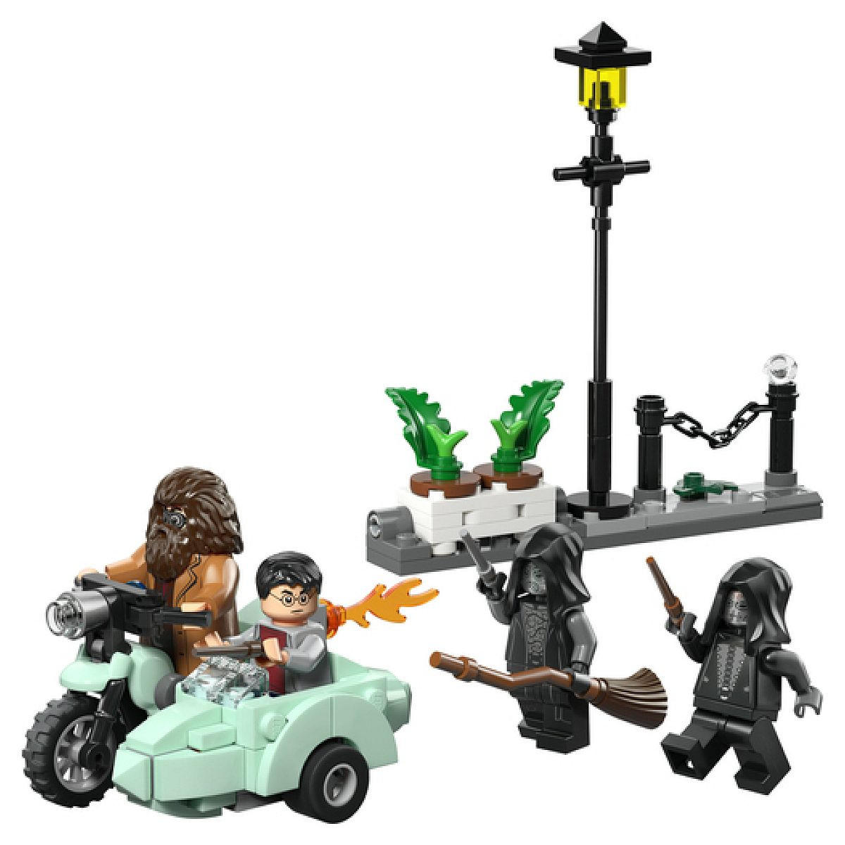 KLEMMBAUSTEINE Hagrid und Harry fliehen aus dem Ligusterweg Harry Potter - Rot, Kunststoff (14.1/4.8/26.2cm) - Lego