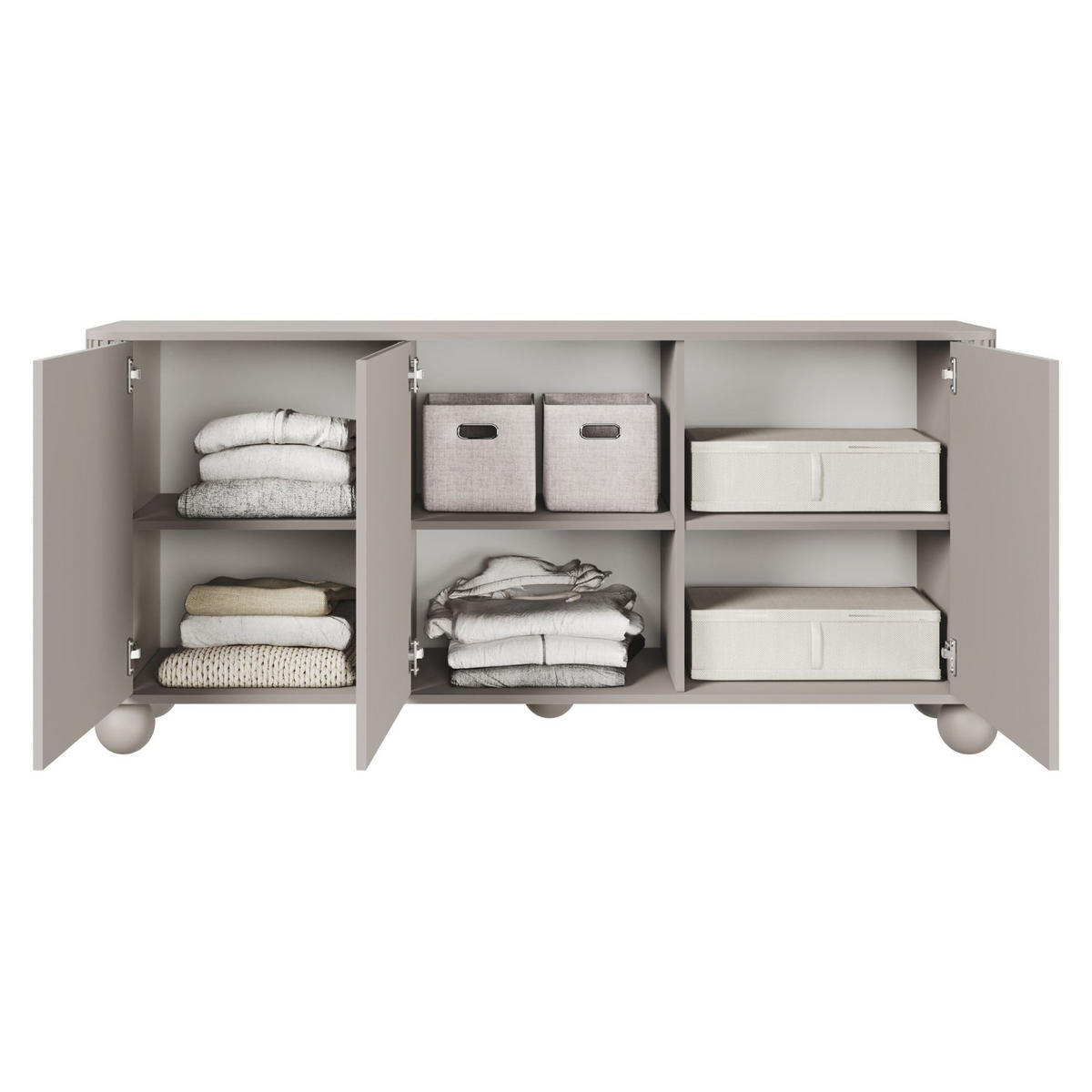 SIDEBOARD Arvello Greige 163 cm - Taupe, Holz/Holzwerkstoff (163.2/83.8/38cm) - Selsey