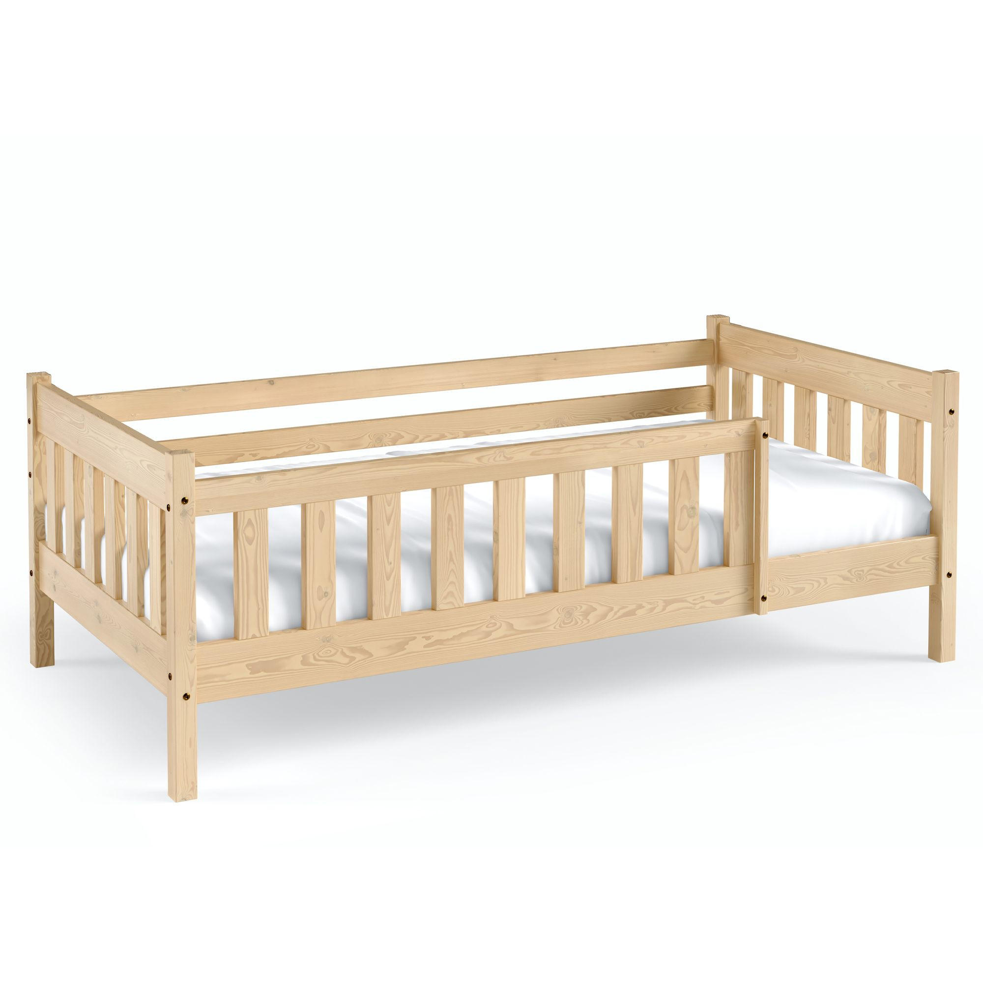 KINDERBETT Holzbett LUMBE - Kieferfarben, Holz (80/160cm) - KONSIMO®