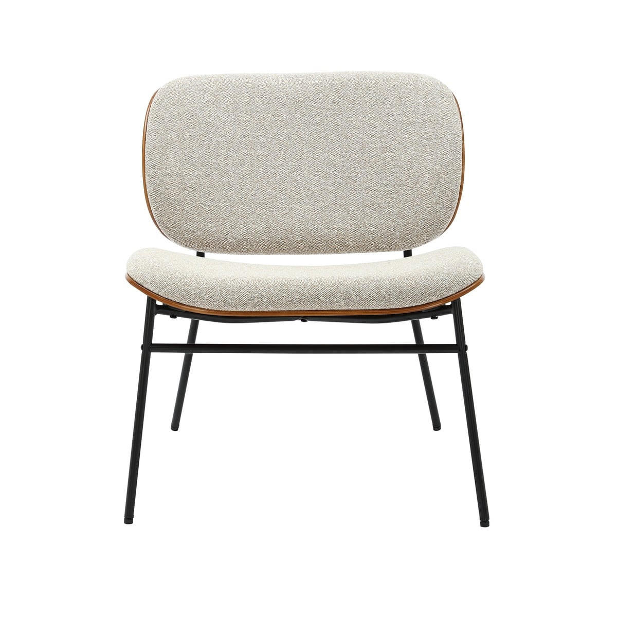 POLSTERSTUHL aus naturfarbenem stoff serge 62/65/68 cm - Braun, Holz (71/68/71cm) - Signature