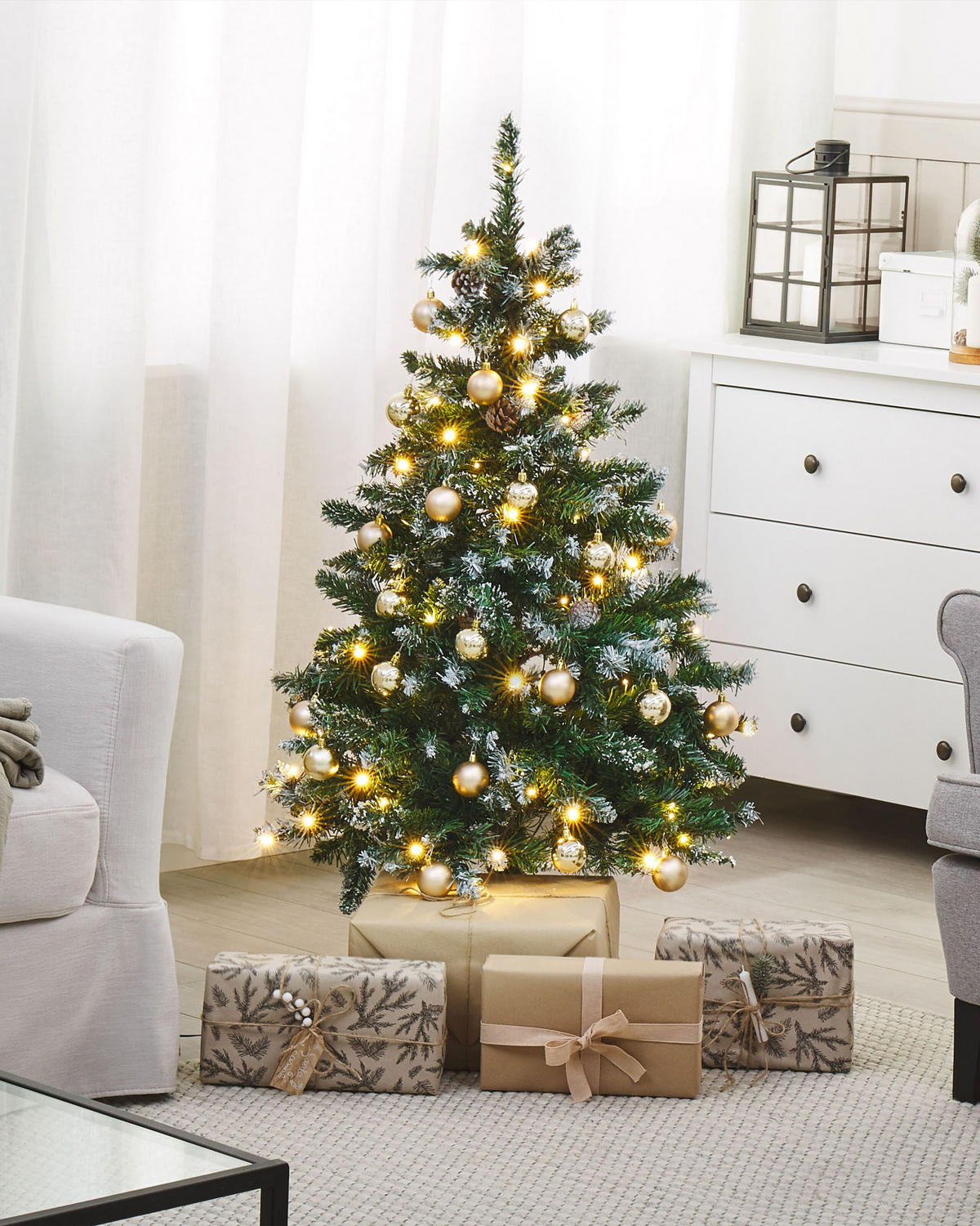 WEIHNACHTSBAUM 120 cm Grün Palomar - Grün, Kunststoff (120cm) - Beliani