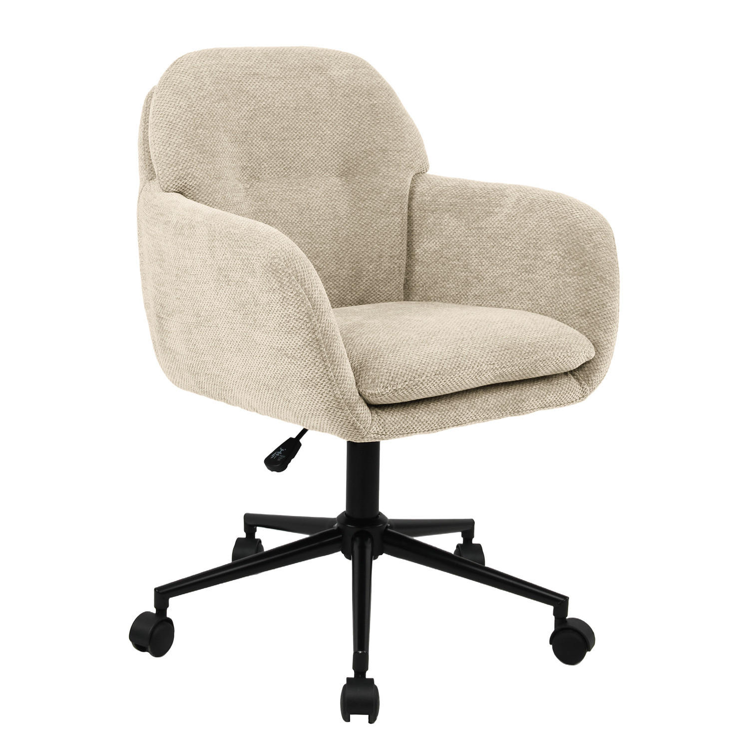 BÜRODREHSTUHL - Beige, Textil/Metall (61/85/61cm) - home24