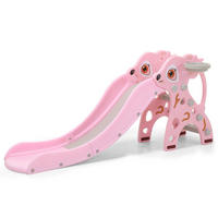 KINDERRUTSCHE Tiana WM19021 Länge 160 cm pink Länge 160 cm Basketballkorb rutschfeste Stufen - Rosa, Kunststoff (58/84/180cm) - Moni