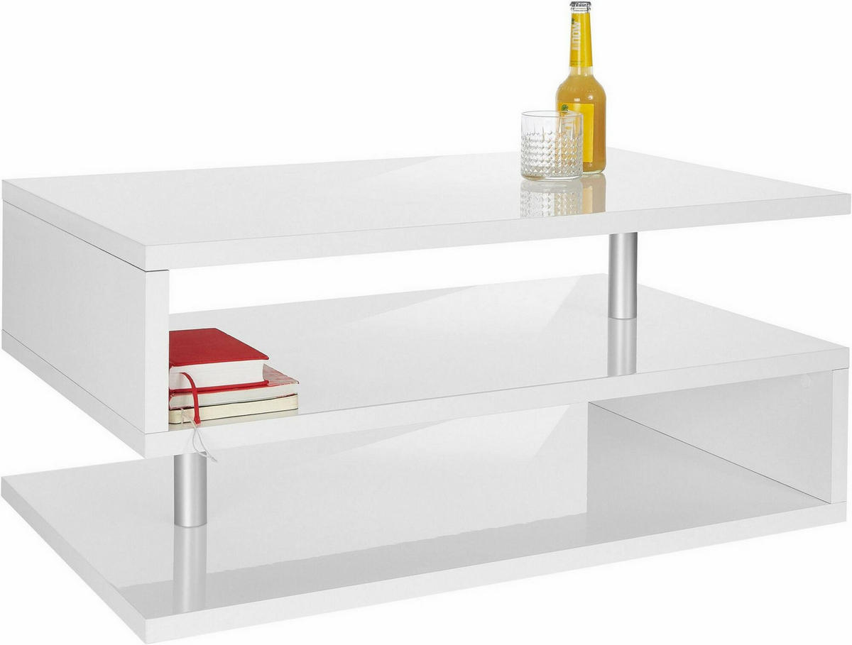 WOHNZIMMERTISCH Weiß 55/90/41 cm - Weiß, Holzwerkstoff (55/90/41cm) - DMORA