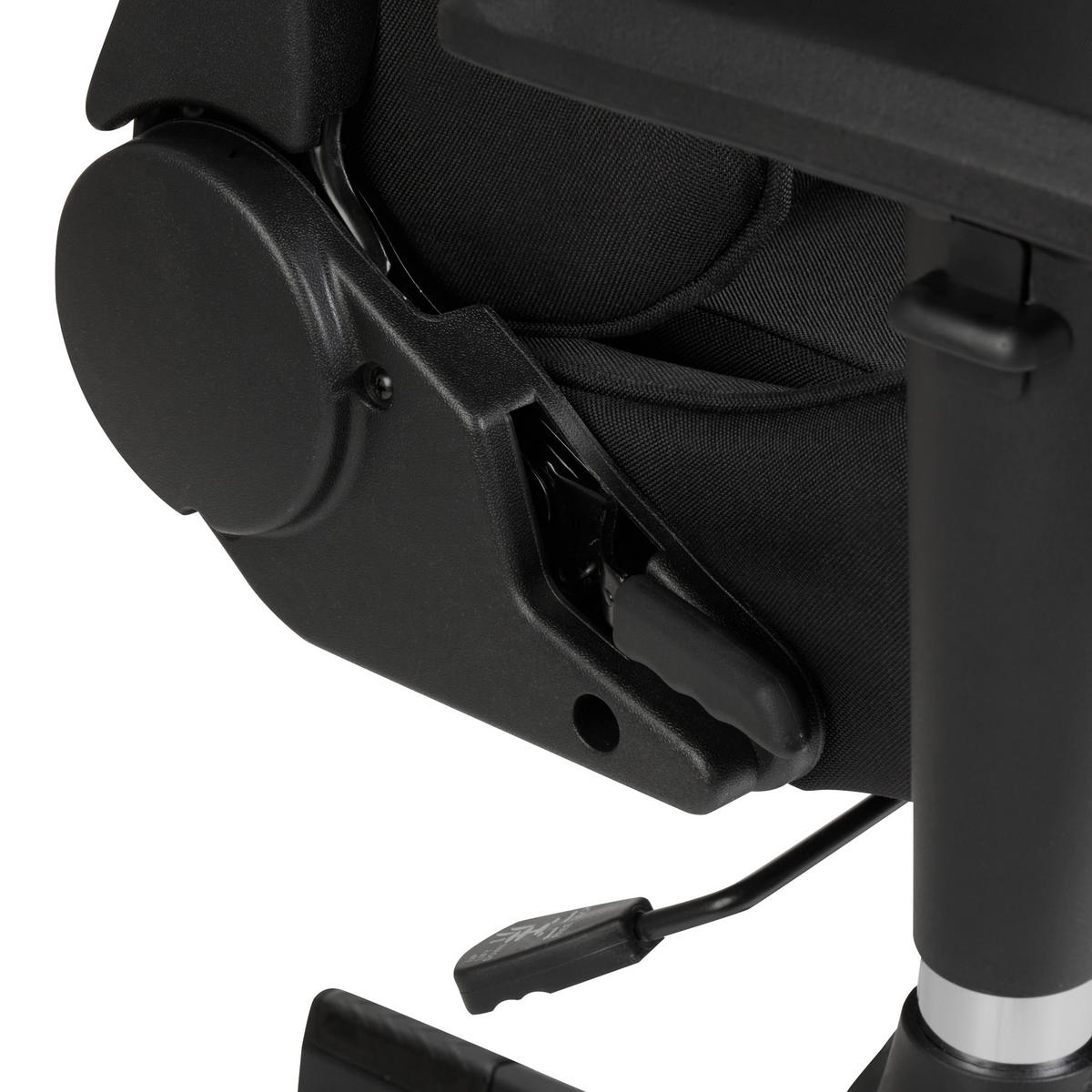 BÜROSTUHL Schwarz Warrior - Transparent, Textil (62/122/62cm) - Beliani