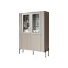 VITRINE Vera - Kaschmir/Schwarz, Holzwerkstoff/Metall (110/160/40cm) - MIRJAN24