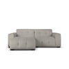 ECKSOFA links Kendal aus Samt dunkelgrau 4 Sitzplätze - Dunkelgrau, Textil (173/256cm) - Micadoni