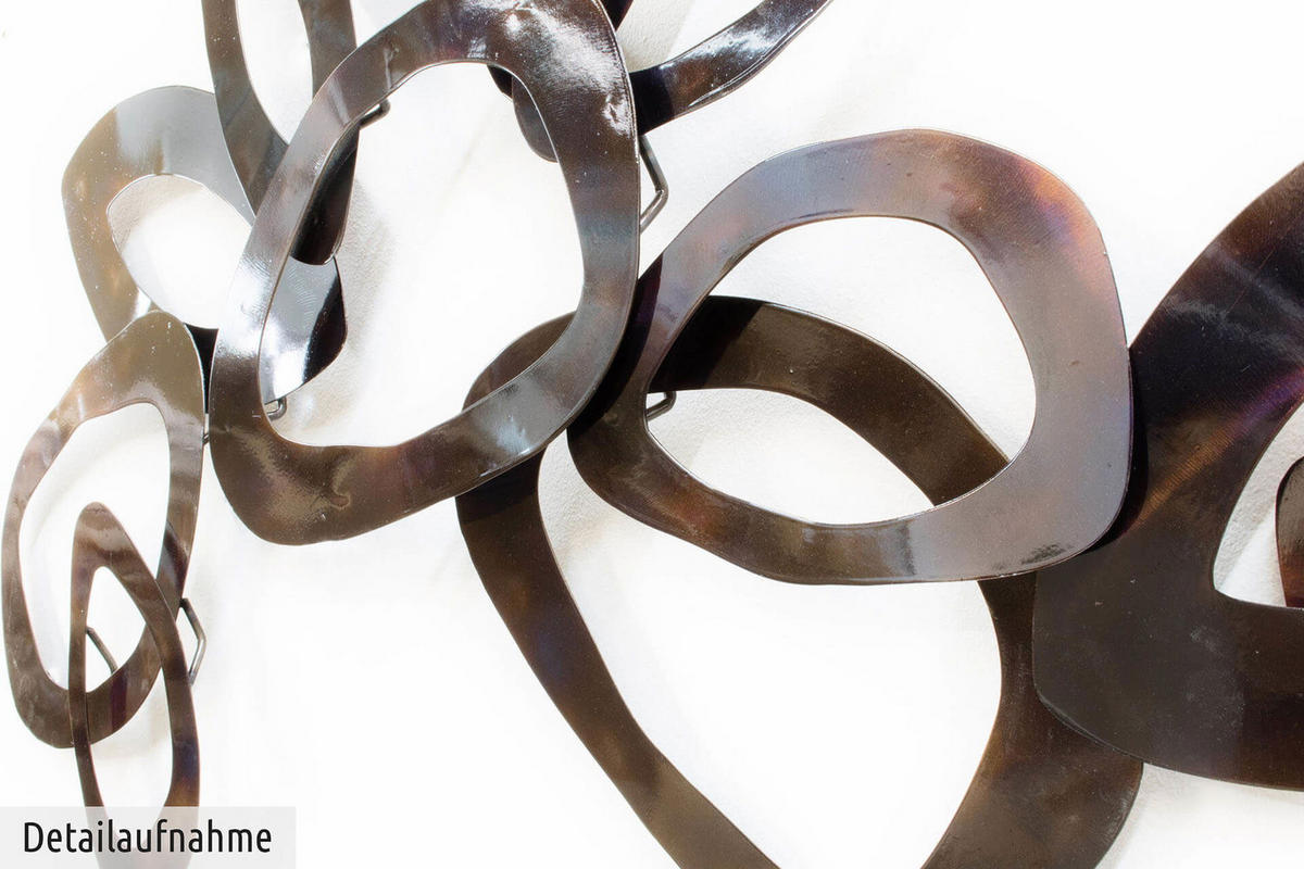 WANDDEKO Braun 120/60 cm - Braun, Metall (3/60/6cm) - KUNSTLOFT