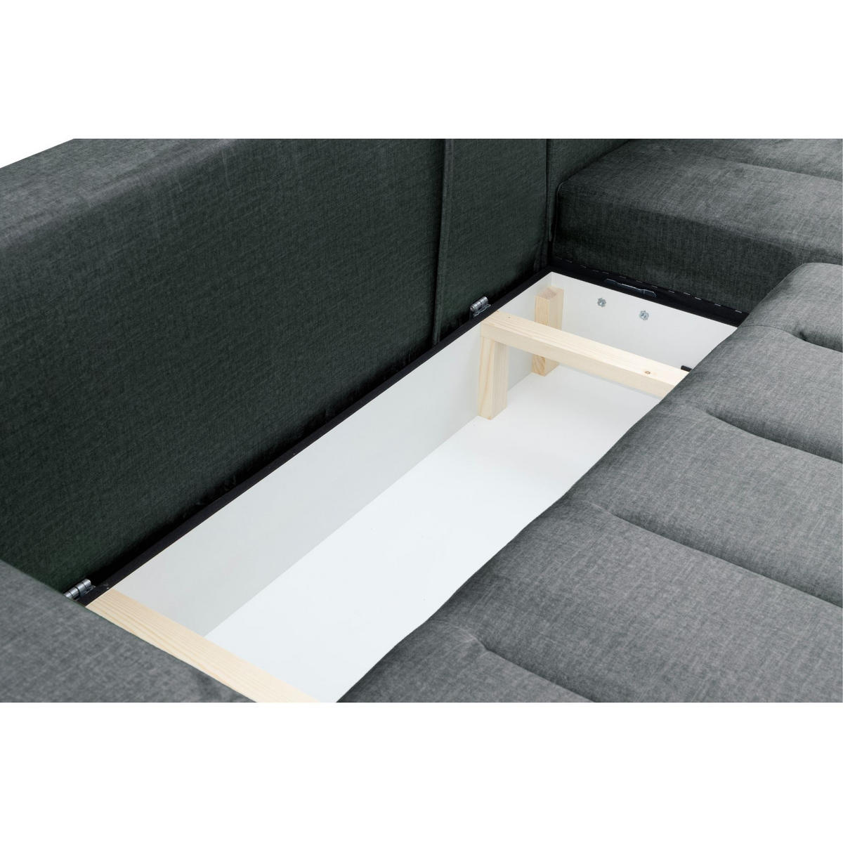 ECKSOFA Piano L Rechts mit Schlaffunktion 137x234 Velours Grün - Silberfarben/Grün, Holz/Textil (178/278cm) - Muffo