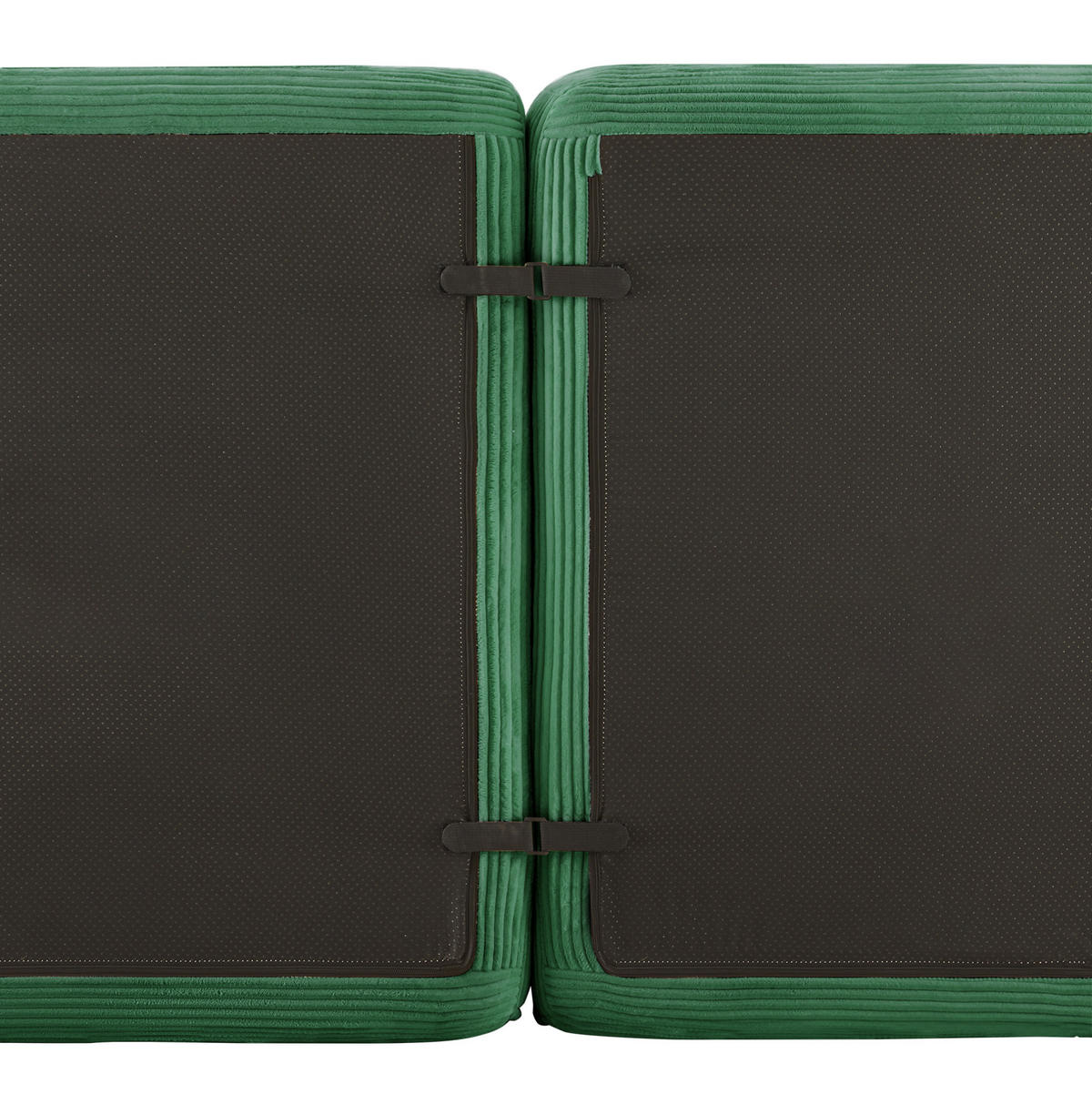 ECKSOFA 386/104/69 cm grün aus Cord mit modularem Design und rutschfestem Standfuß - Grün, Textil (104/386cm) - OKWISH
