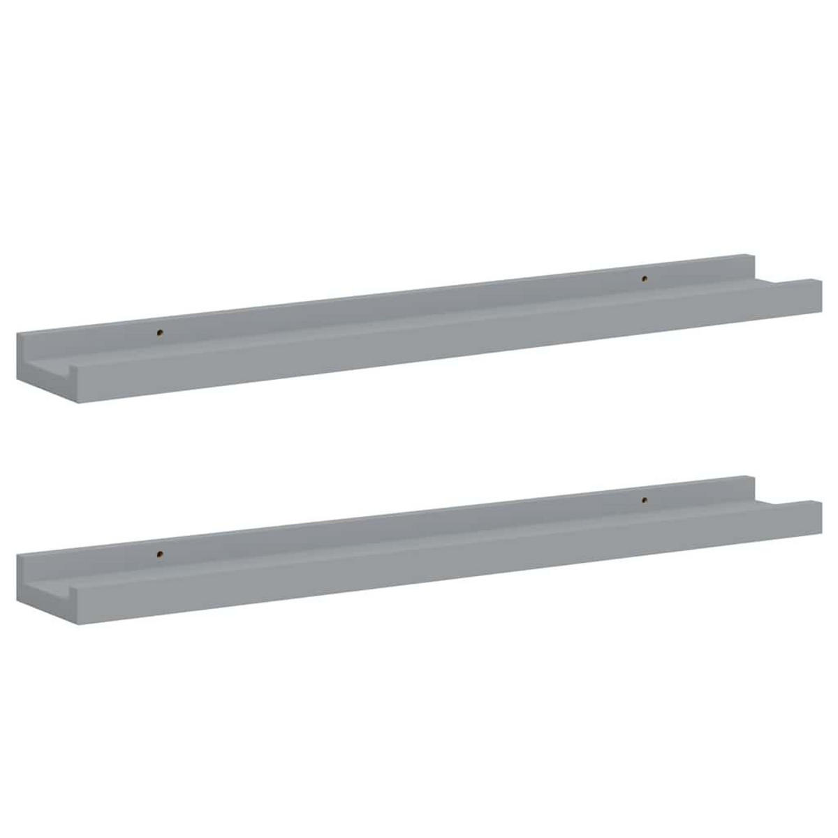 BILDERLEISTEN 2Er Set Grau 60/9/3 Cm Mdf - Grau, Holzwerkstoff (9/3/60cm) - vidaXL