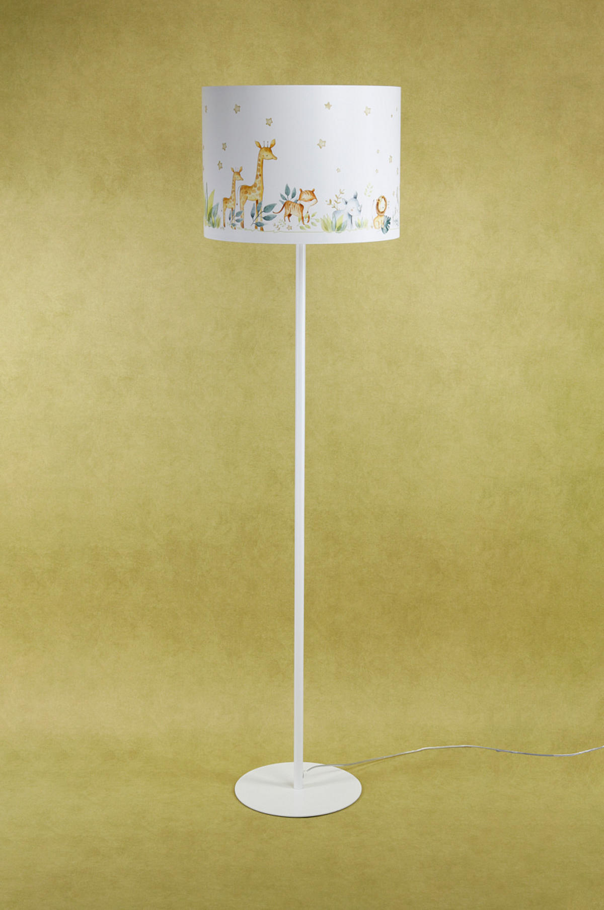 STEHLAMPE Bunt 40/30 cm - Multicolor/Weiß, Kunststoff (30/3.8/30cm) - ONZENO