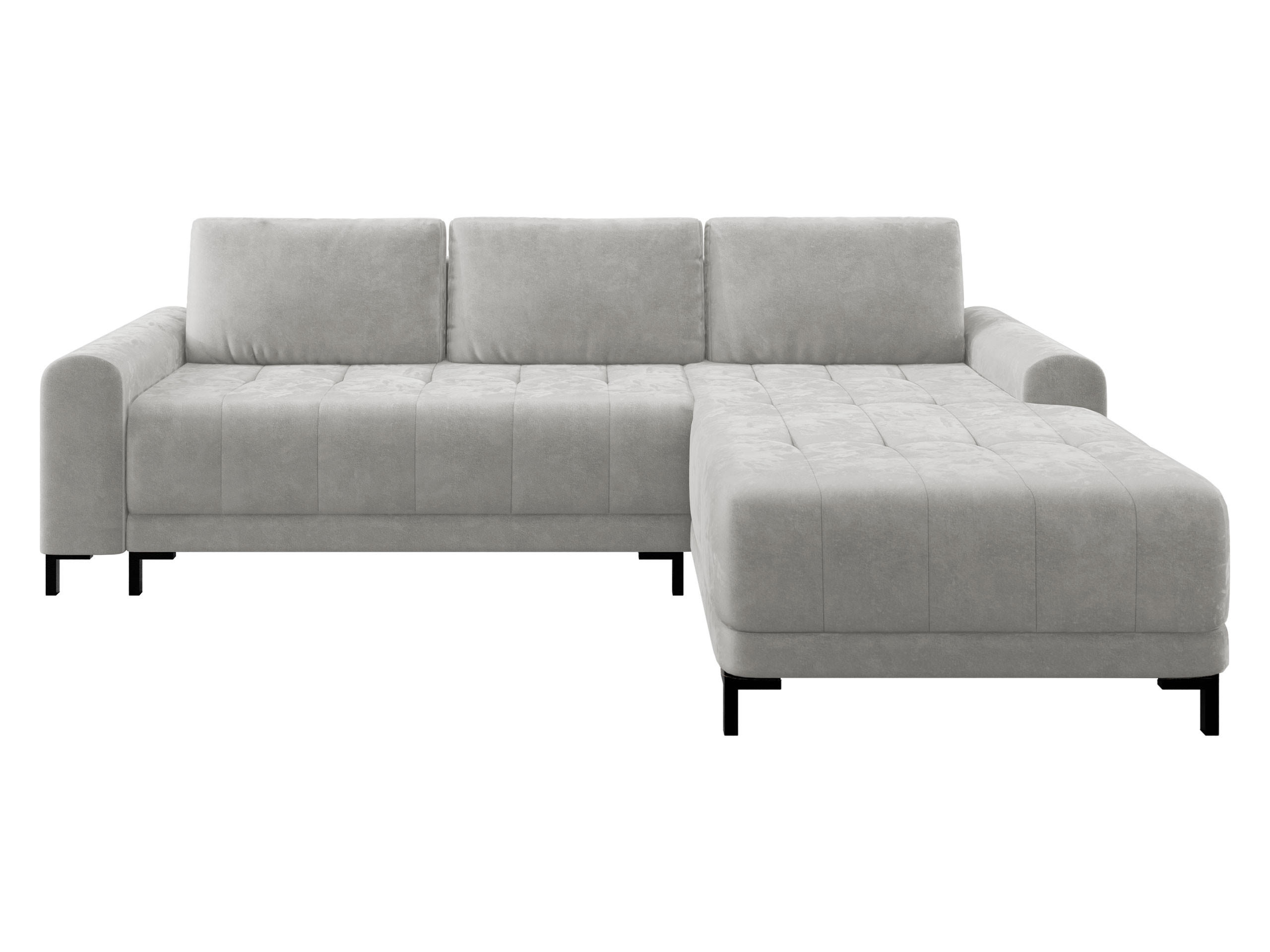 ECKSOFA Aris L, Seite: Rechts - Hellgrau/Schwarz, Holz/Textil (258/168cm) - MIRJAN24