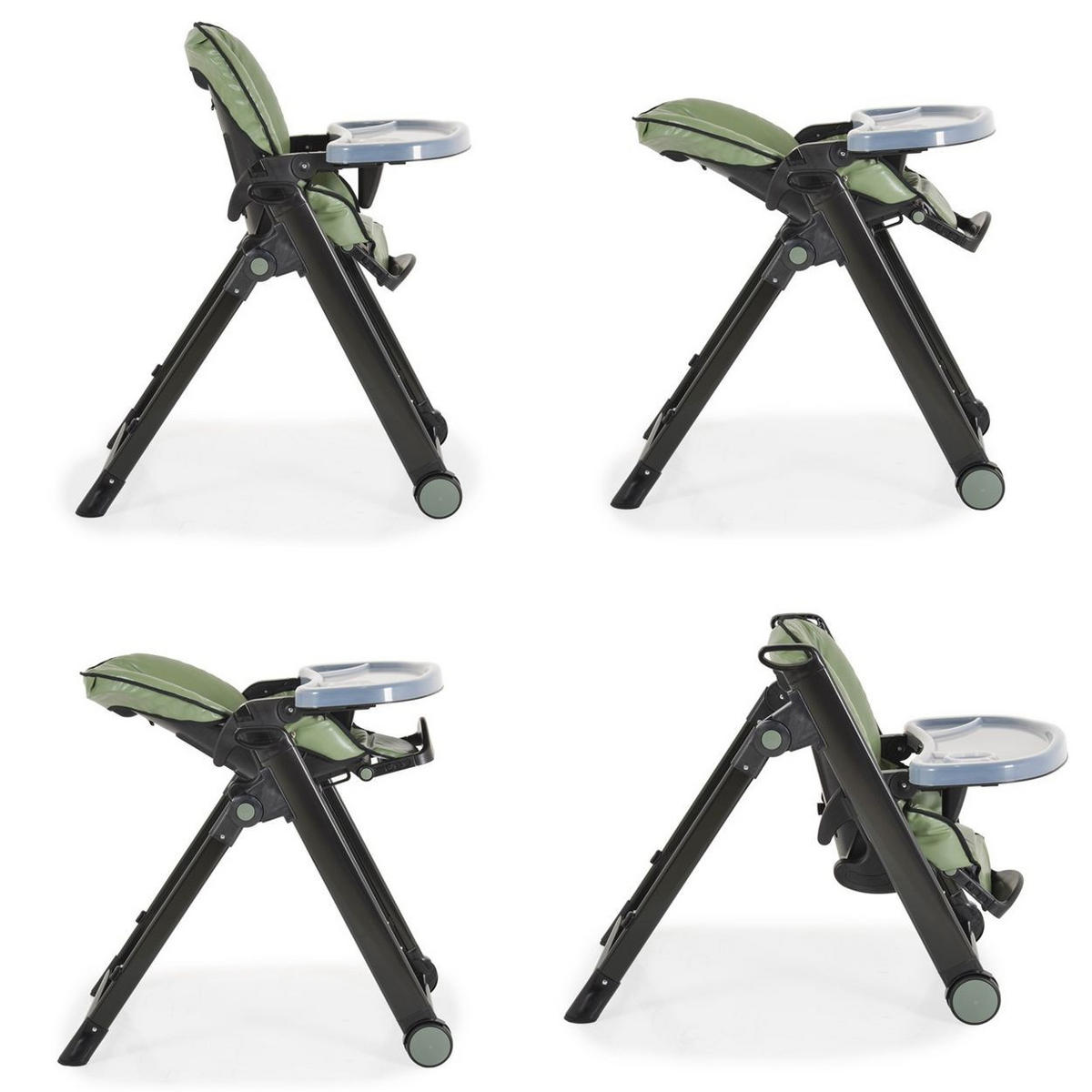 HOCHSTUHL Neron Fußstütze grün klappbar Rückenlehne verstellbar Gurt - Grün, Kunststoff (55/85/75cm) - Cangaroo