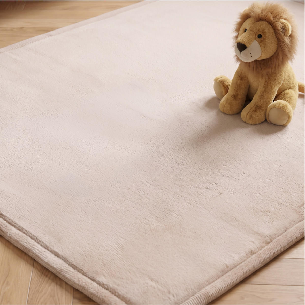 KINDERTEPPICH FLUFFIN beige kuschelig waschbar 80/150 cm - Beige, Textil (80/150cm) - Tapiso