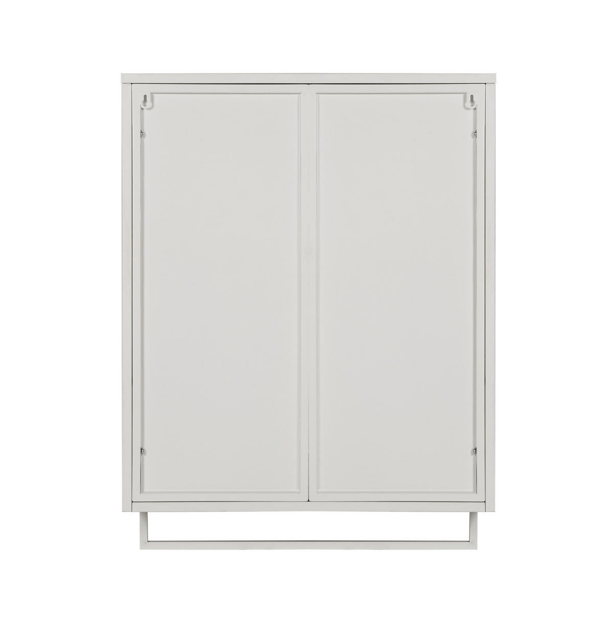 KÜCHENOBERSCHRANK 60/23/78 cm mit 2 Glastüren, offener Ablage und Handtuchhalter, Metall/Glas, Weiß - Weiß, Glas (60/78/23cm) - Redom