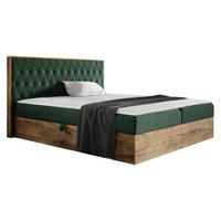 BOXBETT Wood 6 - Grün, Holz/Textil (160/200cm) - MIRJAN24