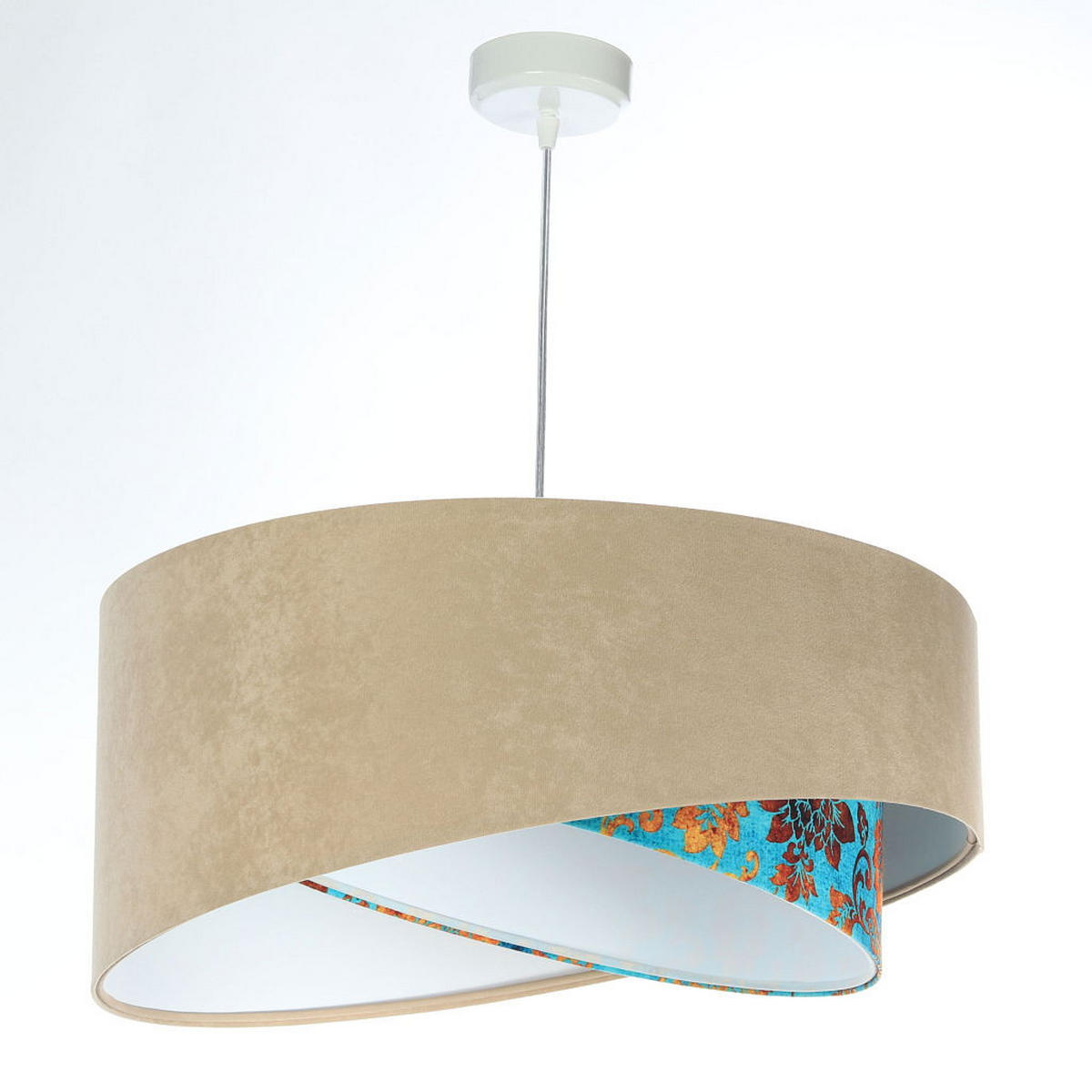 HÄNGELEUCHTE Türkis 50/23 cm - Türkis, Kunststoff (50/1.3/23cm) - ONZENO