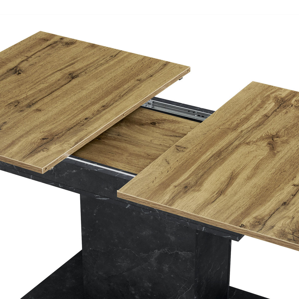 ESSTISCH BOSCO 120-160/80/76 cm - Honigeiche/Anthrazit, Holzwerkstoff (80/120/76cm) - B&D Home