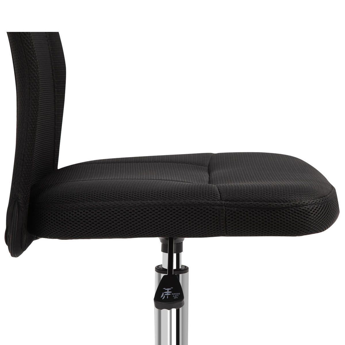 DREHSTUHL DE-11641 höhenverstellbar Chromgestell 360° Schwarz - Schwarz, Textil (58/100/43cm) - ComfortXL
