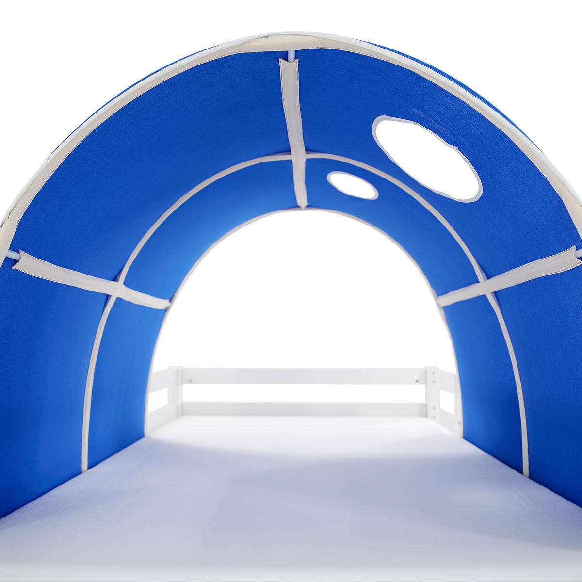 HOCHBETT 90/200 cm blau mit Lattenrost - Weiß/Dunkelblau, Holz (90/200cm) - Homestyle4u