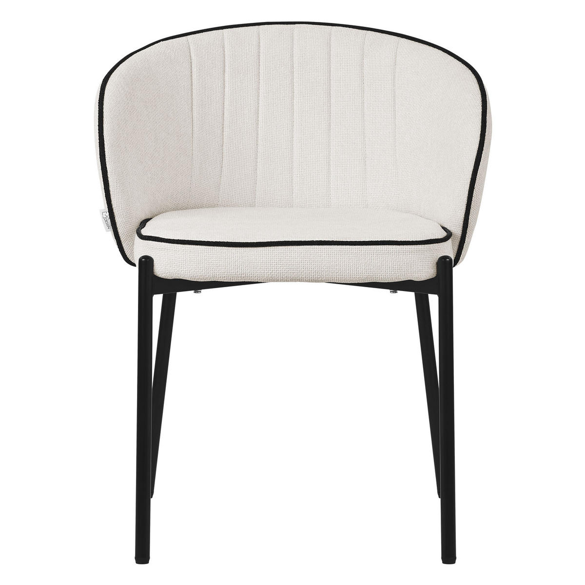 ESSZIMMERSTÜHLE 6er Set Beige - Beige/Schwarz, Textil/Metall (60/75/59cm) - ML-DESIGN