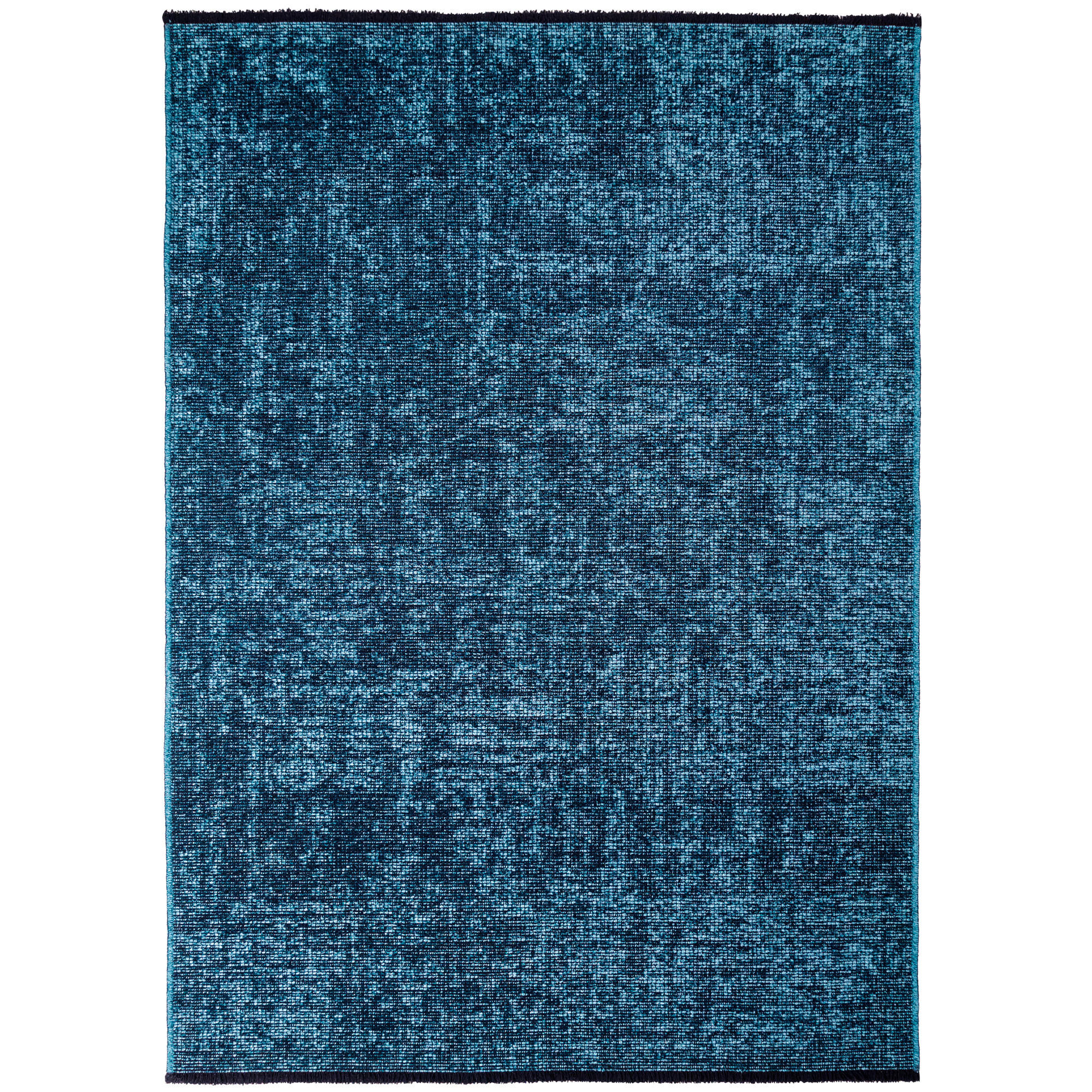 TEPPICH Kurzflor Unicolor Chenille Baumwolle Innen Blau Rechteckig 140x200 - Blau, Textil (140/200cm) - KADIMA DESIGN