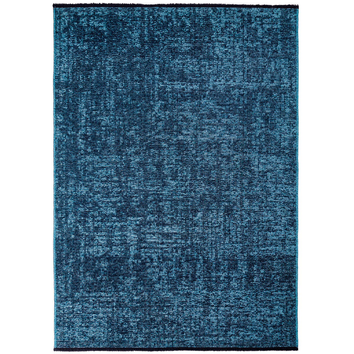 TEPPICH Kurzflor Unicolor Chenille Baumwolle Innen Blau Rechteckig 160x230 - Blau, Textil (160/230cm) - KADIMA DESIGN