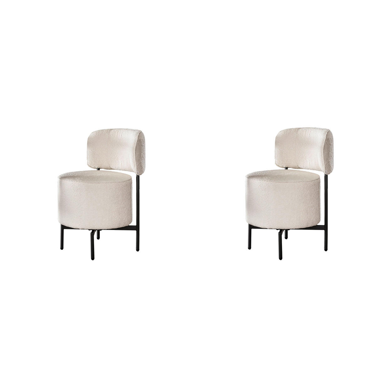 ESSZIMMERSTUHL Cocktail Weiß 61/51/82 cm 2er-Set - Weiß, Textil (51/82/61cm) - Hoyz Collection