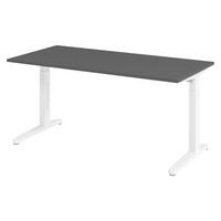 SCHREIBTISCH Serie-XB 80/160/74 cm in Graphitfarben/Weiß - Graphitfarben/Weiß, Holzwerkstoff (80/160/74cm) - bümö
