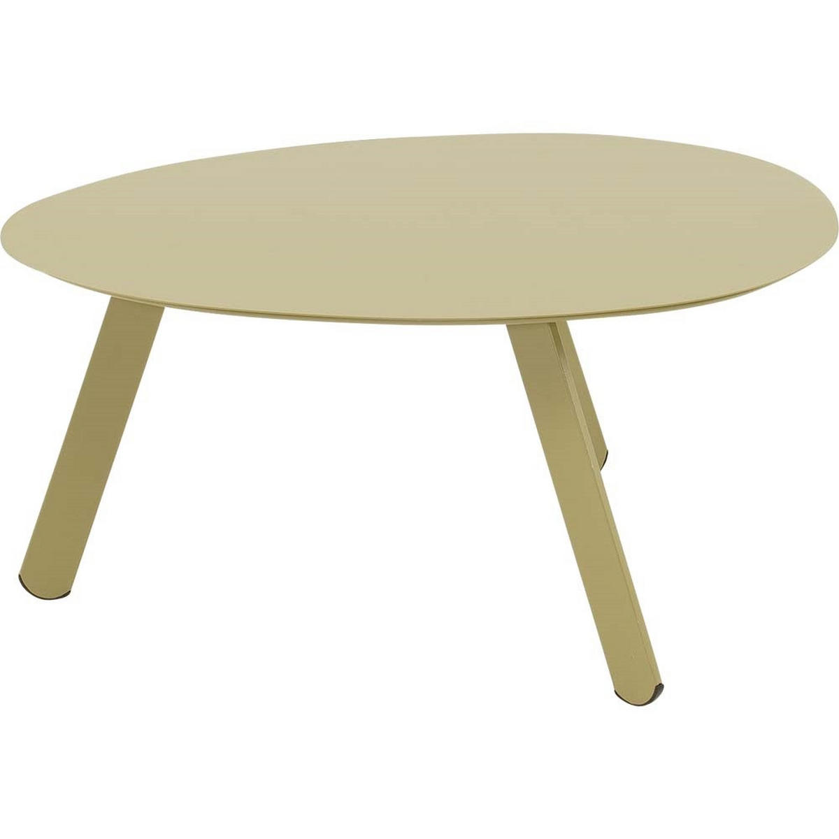BEISTELLTISCH Tiki - Beige - 74/60/35,5 cm - Beige, Metall (74/60/35cm) - Lesli Living
