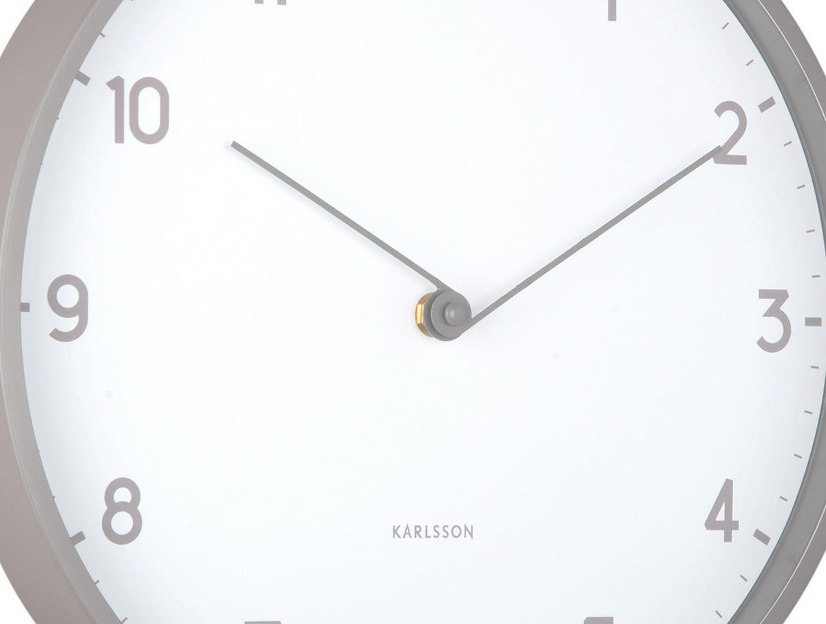 WANDUHR Sencillez Ø30 cm - Grau, Kunststoff (30/4/30cm) - Karlsson