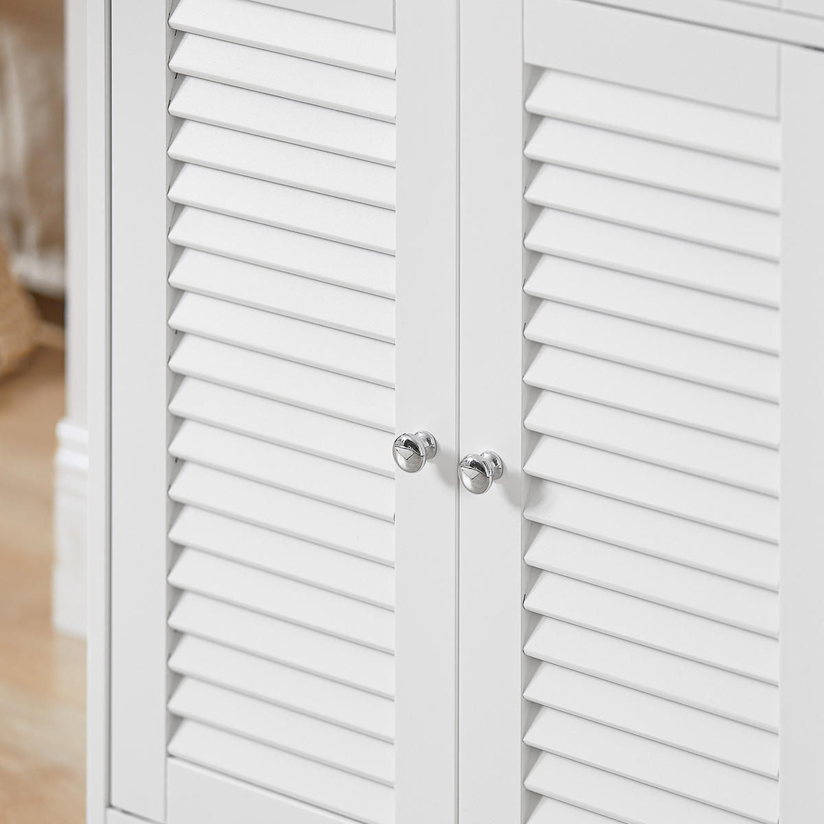 BADEZIMMERSCHRANK Weiß - Weiß, Holzwerkstoff (60/87/35cm) - SoBuy