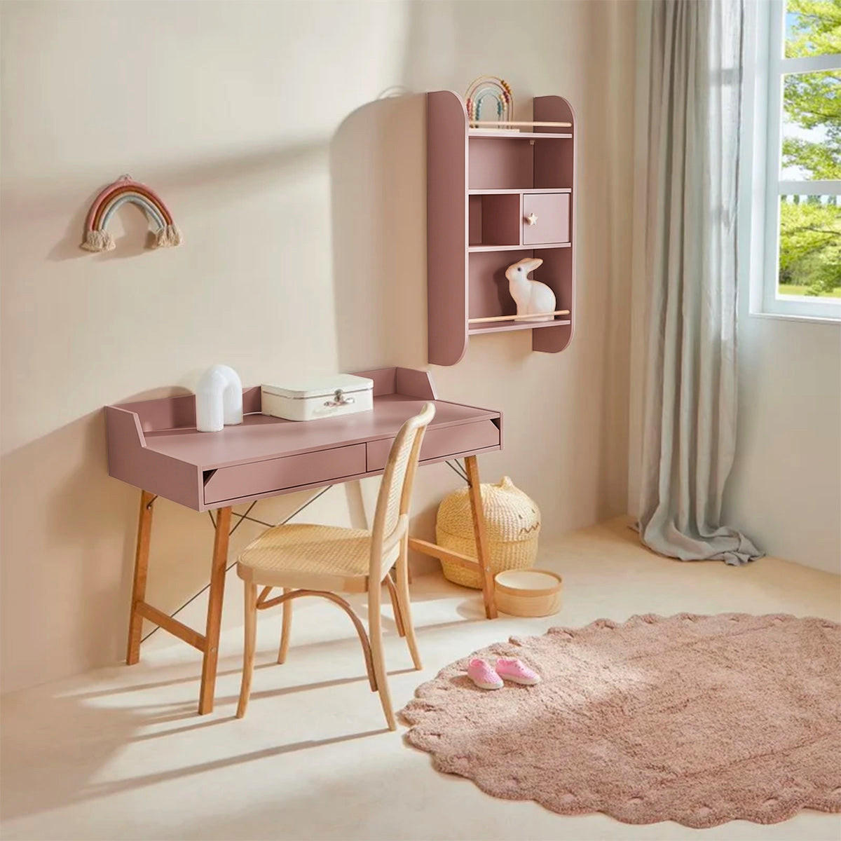 SCHREIBTISCH Lotta Rose - Rosa, Holzwerkstoff (120/60/86cm) - Petits-meubles