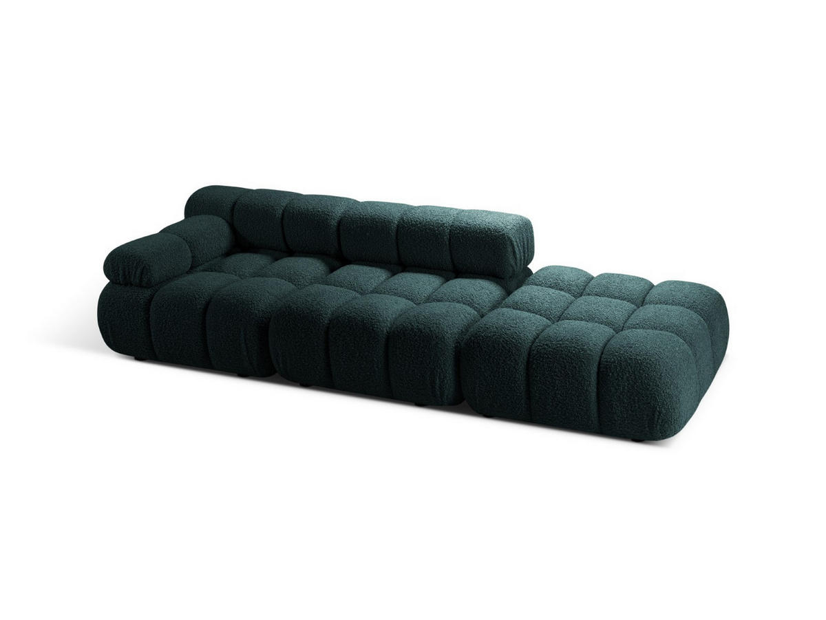 SOFA modular links Bellis aus Boucle petrol 4 Sitzplätze - Petrol, Textil (282/70/94cm) - Micadoni