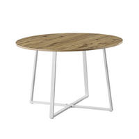 ESSTISCH NOA Eiche, 110/110/76 cm - Eichefarben/Weiß, Holzwerkstoff/Metall (110/110/76cm) - B&D Home