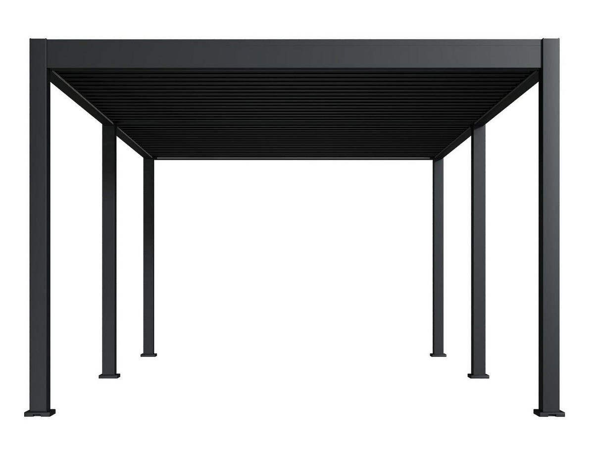 PERGOLA Deluxe Elektrisch Pavillon Terrassenüberdachung Aluminium LED 3,6x5,3 - Anthrazit, Metall (360/255/530cm) - WEIDE